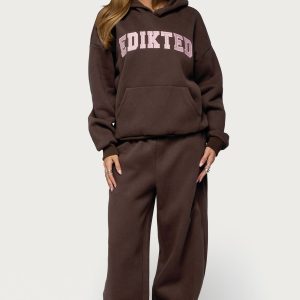 Edikted Glow Rhinestone Sweatpants