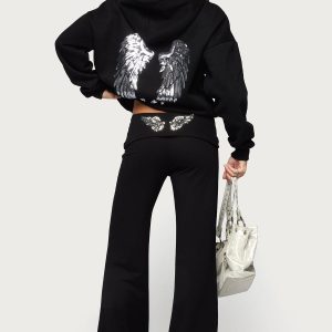 Angel Energy Sequin Foldover Pants
