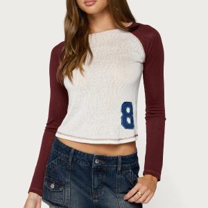Julika Contrast Long Sleeve Top
