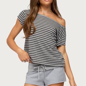 Chanelle Off Shoulder Striped Top
