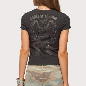 Edikted Vintage Studded T Shirt