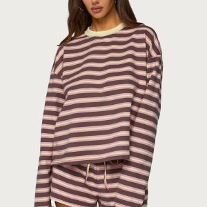 Blanchy Striped Long Sleeve Top